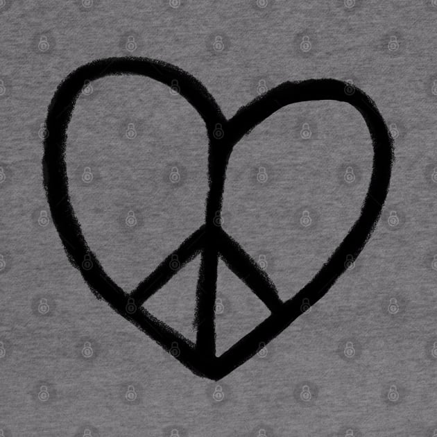 Heart Peace Logo, Peace Love by badlydrawnbabe